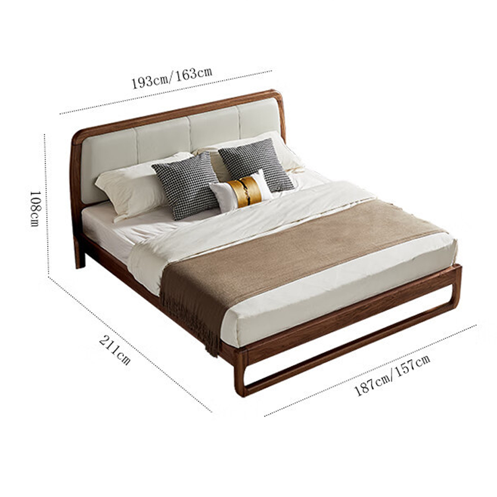 Кровать двуспальная с деревянным каркасом и мягким изголовьем Walnut Bed Кровать двуспальная с деревянным каркасом и мягким изголовьем Walnut Bed в Твери