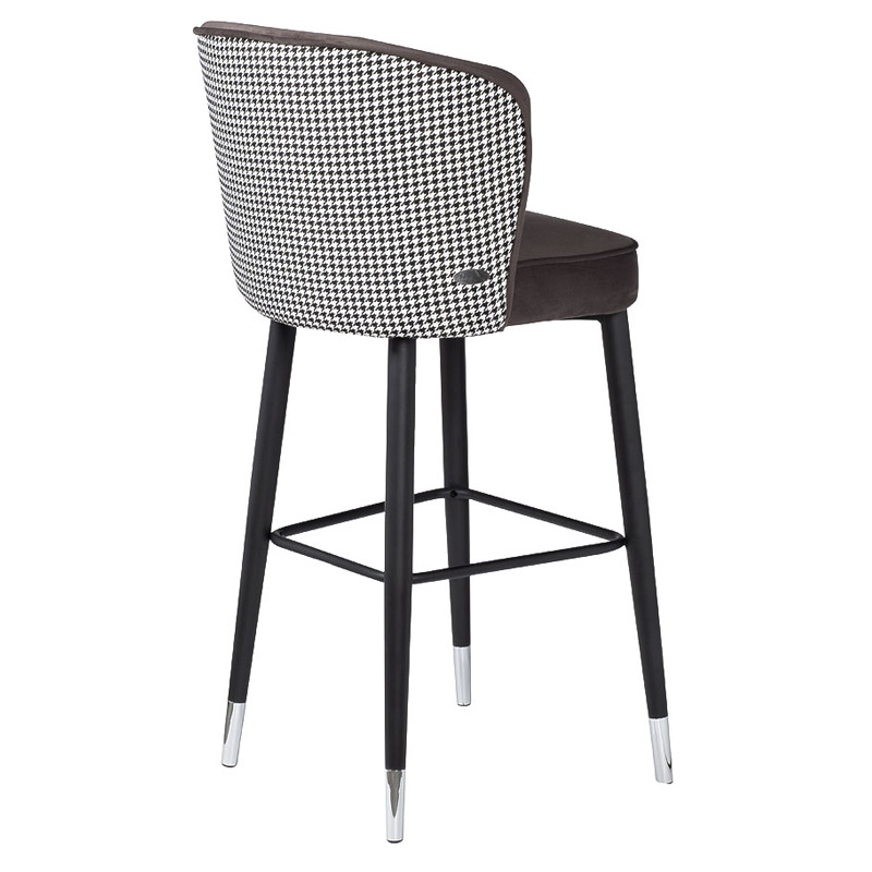 Барный стул Egbert Bar Stool Серый Черный Черно-белый Барный стул Egbert Bar Stool Серый Черный Черно-белый в Твери | Loft Concept