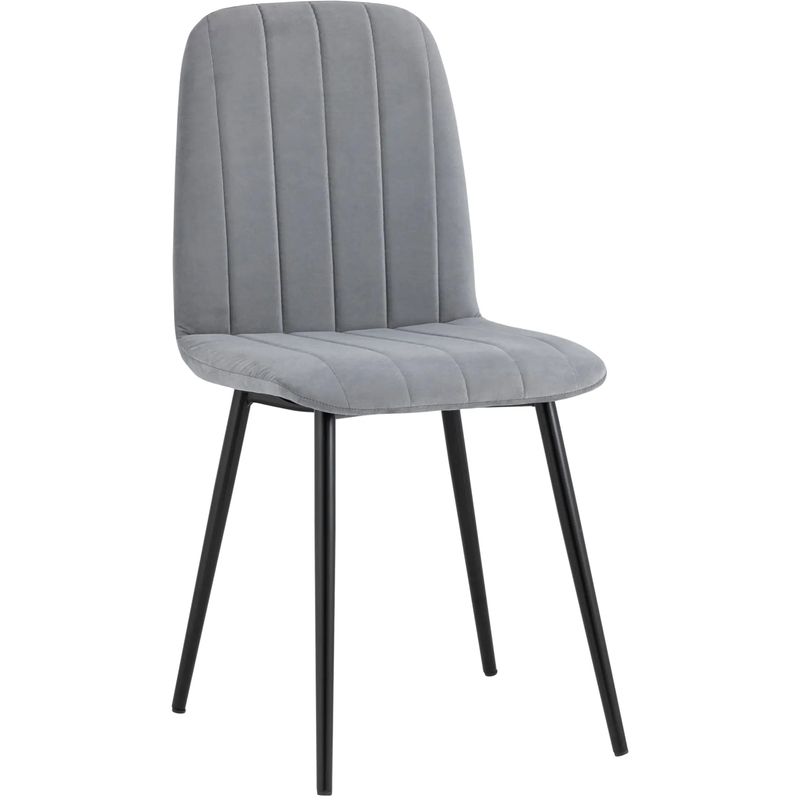 Стул Easy Chair Велюр Серый цвет Серый Черный Стул Easy Chair Велюр Серый цвет Серый Черный в Твери | Loft Concept