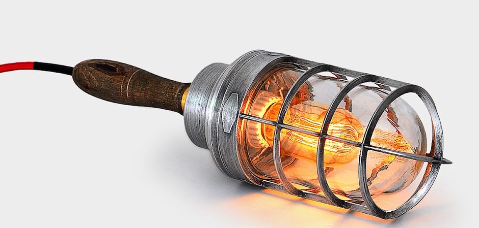 Ручной светильник Steampunk Cage Glass Edison Hanging Lamp Ручной светильник Steampunk Cage Glass Edison Hanging Lamp - Loft-Concept в Твери