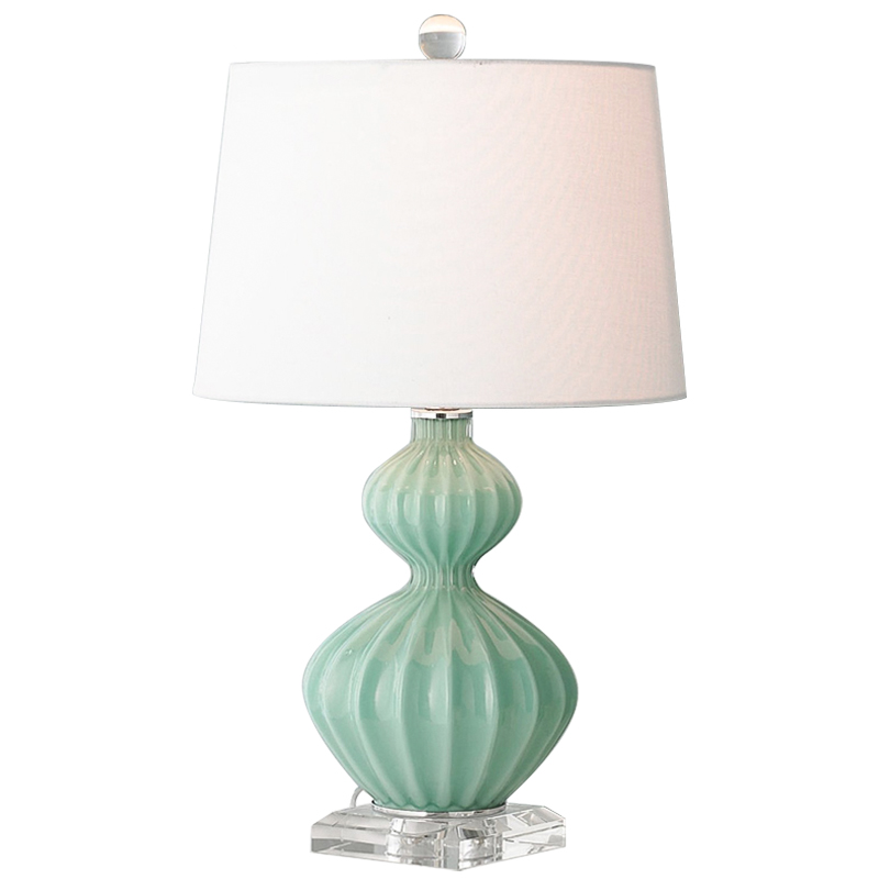 Настольная лампа Loraine Green Table lamp Античный зеленый Настольная лампа Loraine Green Table lamp Античный зеленый в Твери | Loft Concept