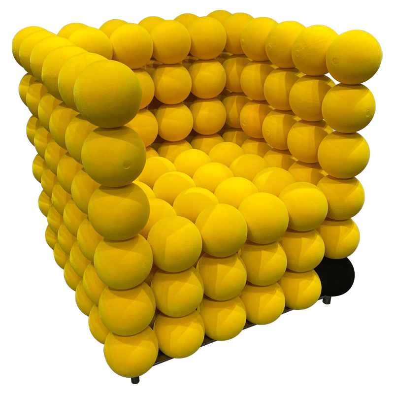 Дизайнерское Кресло Yellow Balls Armchair Желтый Черный Хром Дизайнерское Кресло Yellow Balls Armchair Желтый Черный Хром в Твери | Loft Concept
