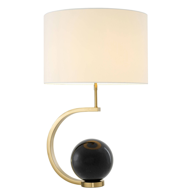 Настольная лампа Eichholtz Table Lamp Luigi Black marble Белый Глянцевое золото Черный Мрамор Nero Настольная лампа Eichholtz Table Lamp Luigi Black marble Белый Глянцевое золото Черный Мрамор Nero в Твери | Loft Concept