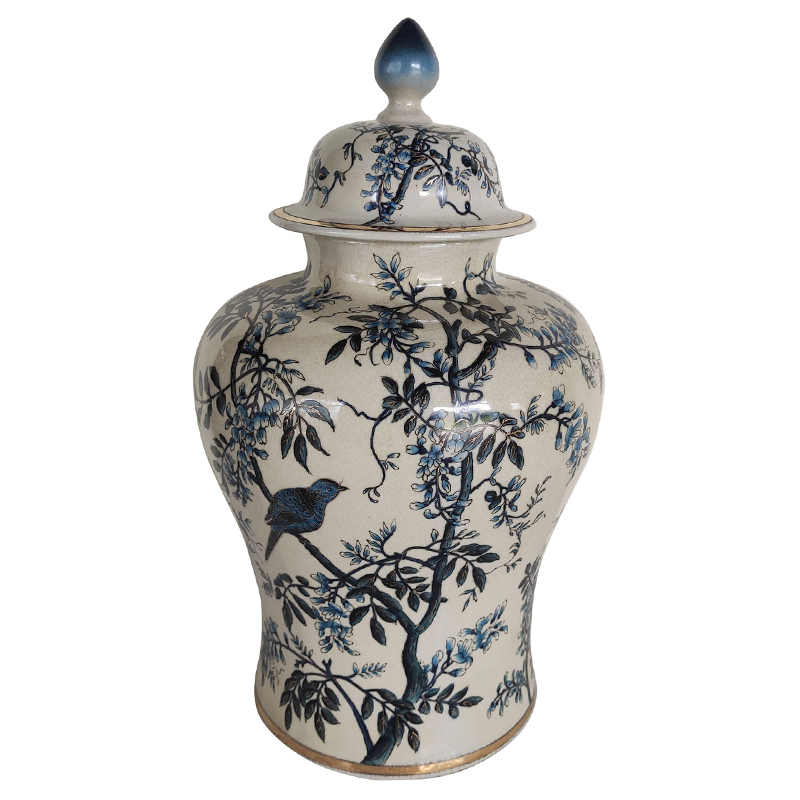 Ваза Blue White Vase Ramao Синий Белый Ваза Blue White Vase Ramao Синий Белый в Твери | Loft Concept