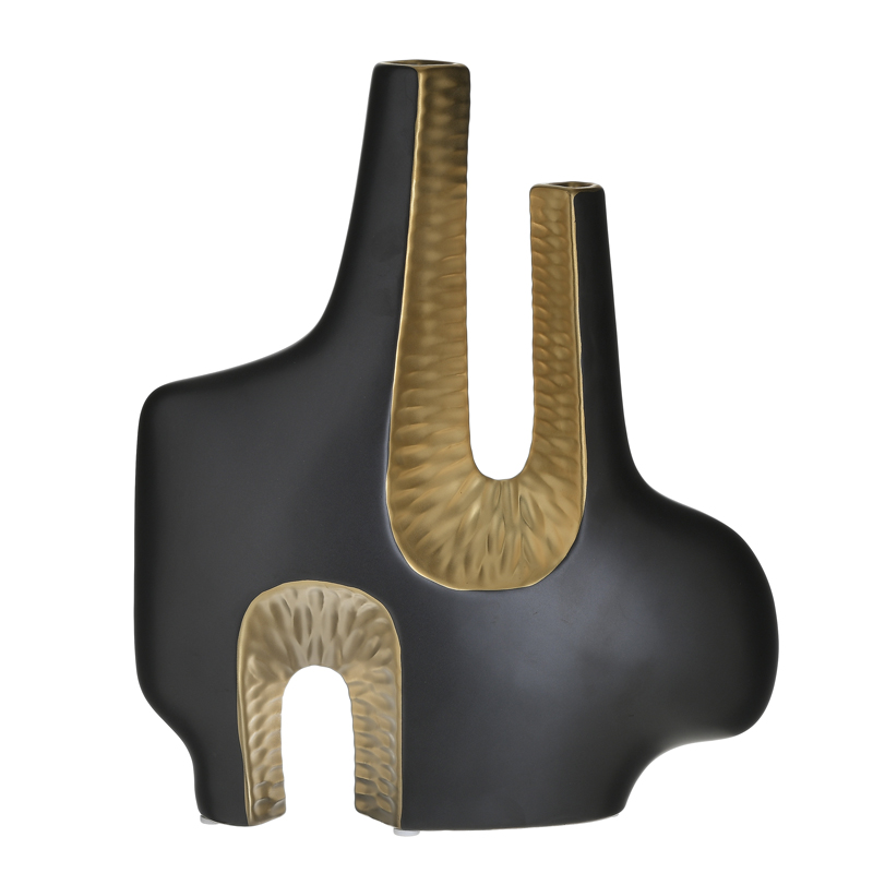 Ваза Efalia Vase double Черный Золотой Ваза Efalia Vase double Черный Золотой в Твери | Loft Concept