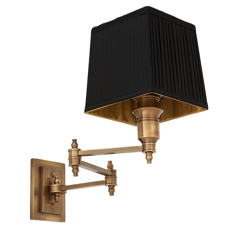 Бра Wall Lamp Lexington Swing Brass+Black Латунь Античная полированная Черный Бра Wall Lamp Lexington Swing Brass+Black Латунь Античная полированная Черный в Твери | Loft Concept