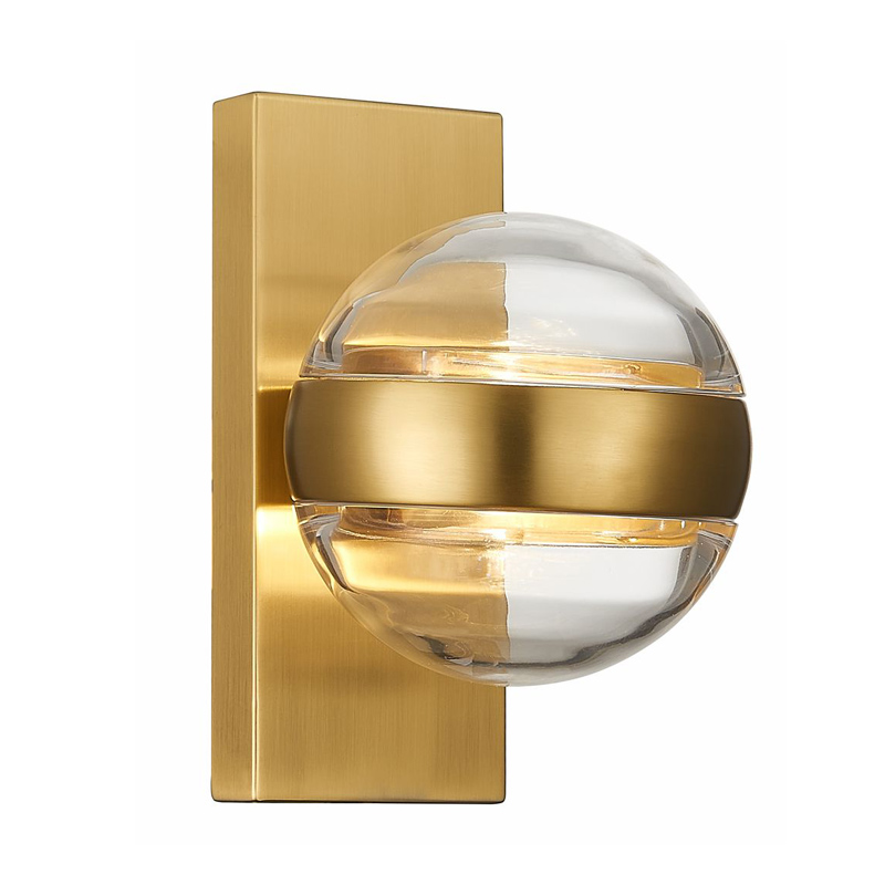 Бра Leandra Sconce Латунь Прозрачное Стекло Бра Leandra Sconce Латунь Прозрачное Стекло в Твери | Loft Concept
