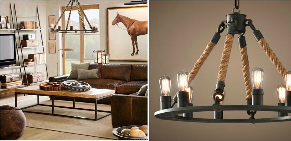 Люстра Loft Old Castle Rope Chandelier Люстра Loft Old Castle Rope Chandelier - Loft-Concept в Твери