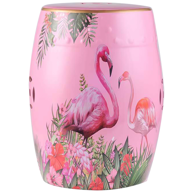 Керамический табурет Flamingo Tropical Animal Ceramic Stool Pink Розовый Зеленый Керамический табурет Flamingo Tropical Animal Ceramic Stool Pink Розовый Зеленый в Твери | Loft Concept