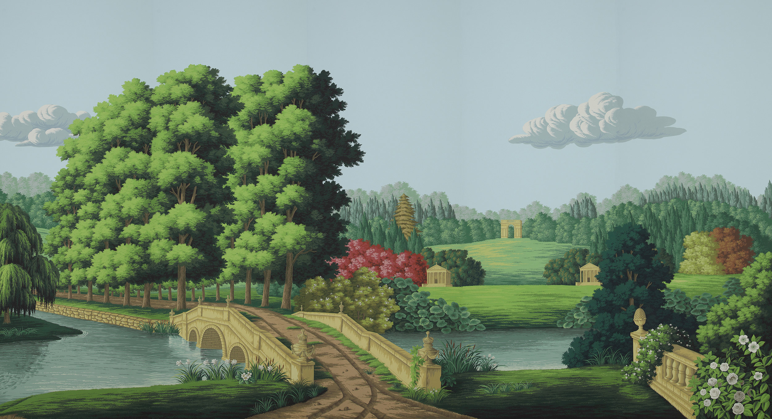 Обои ручная роспись English Landscape Gainsborough on scenic paper Обои ручная роспись English Landscape Gainsborough on scenic paper - постер Loft-Concept в Твери