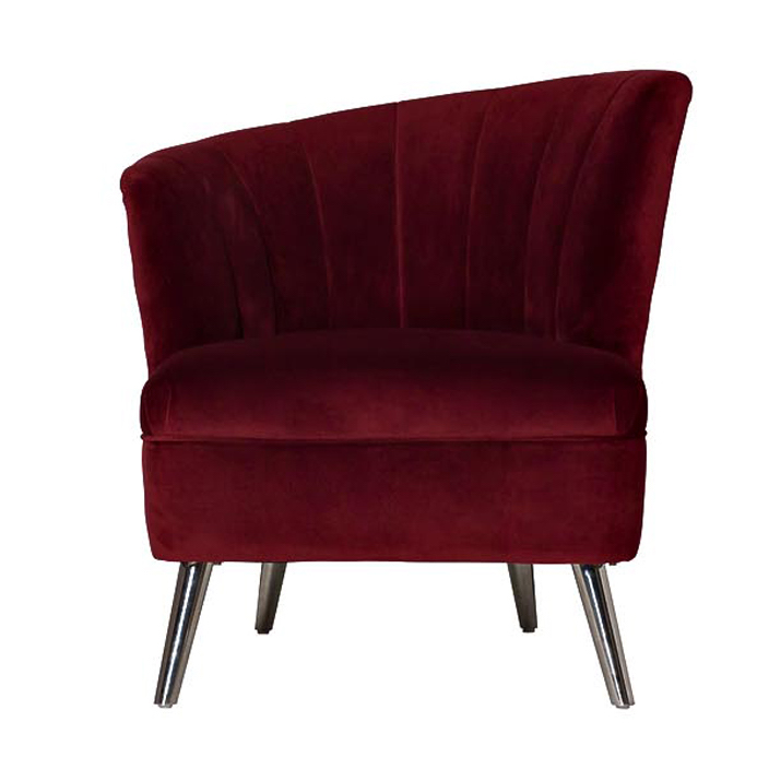 Кресло Moore Armchair Бургундский красный Нержавеющая сталь Кресло Moore Armchair Бургундский красный Нержавеющая сталь в Твери | Loft Concept