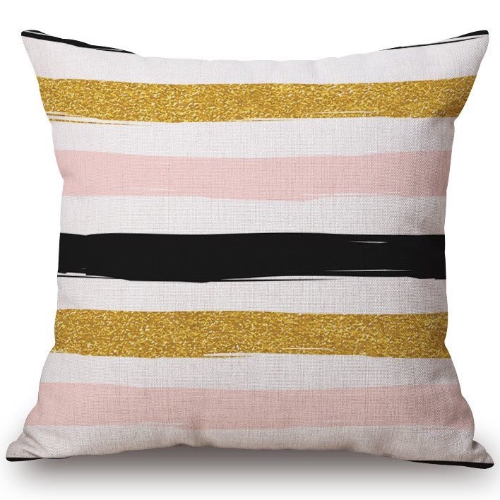 Декоративная подушка Pink & Black & Gold Декоративная подушка Pink & Black & Gold в Твери | Loft Concept