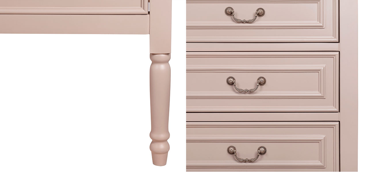 Бежевый комод из дуба Amelia beige   - фото №2