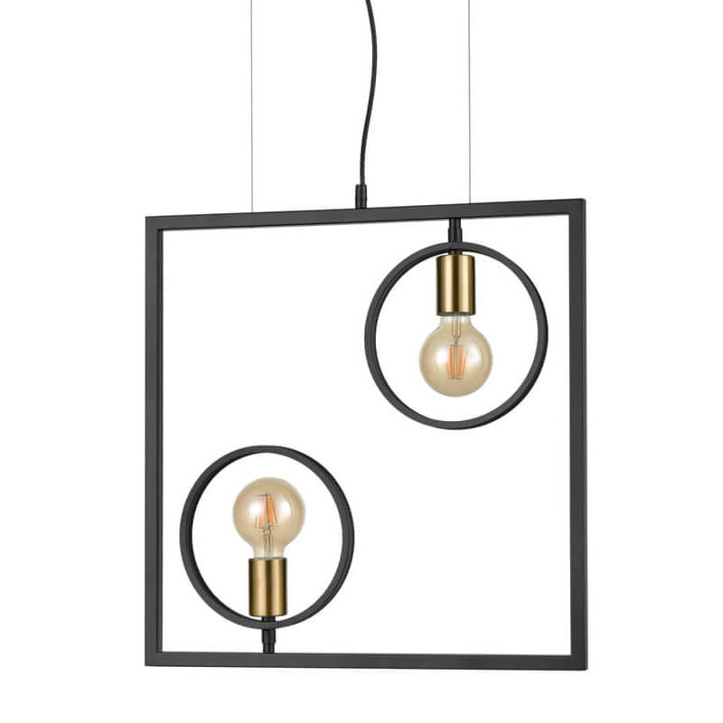 Люстра Loft Rings Ligh 2 Черный Золотой в Твери | Loft Concept 