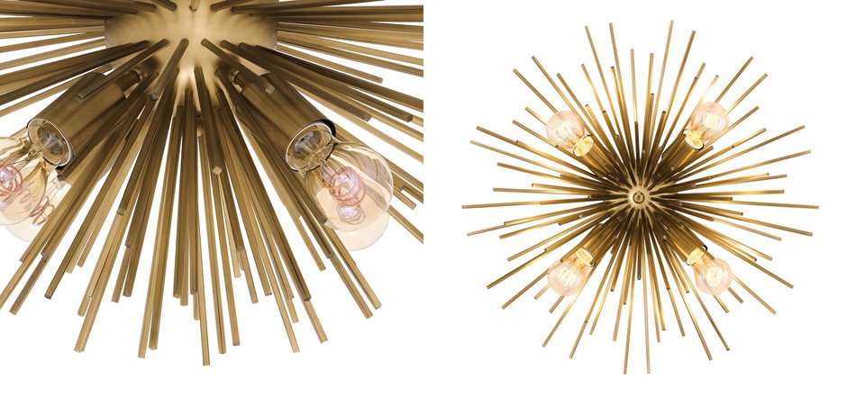 Потолочный светильник Ceiling Lamp Boivin Brass Потолочный светильник Ceiling Lamp Boivin Brass - Loft-Concept в Твери