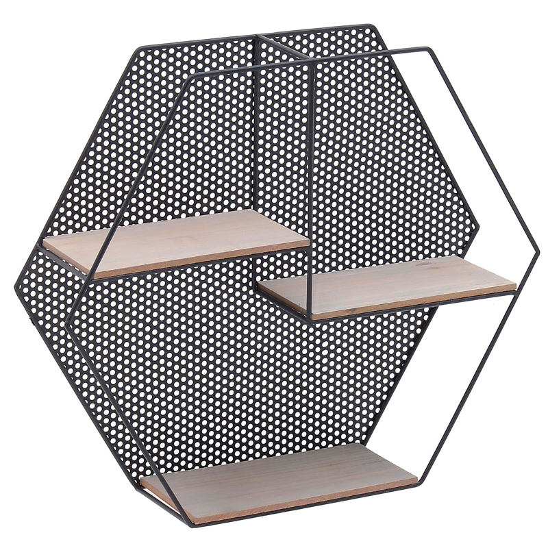 Полка Perforation Loft Shelf Бежево-серый Черный Полка Perforation Loft Shelf Бежево-серый Черный в Твери | Loft Concept