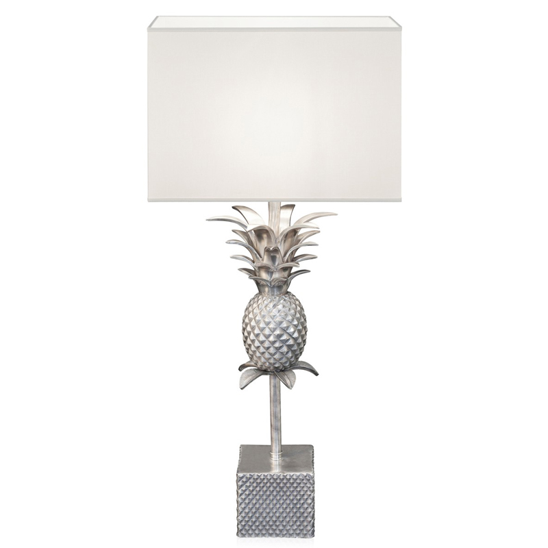 Настольная лампа LAMPTABLE PINEAPPLE STRAIGHT white Белый Серебряный Настольная лампа LAMPTABLE PINEAPPLE STRAIGHT white Белый Серебряный в Твери | Loft Concept