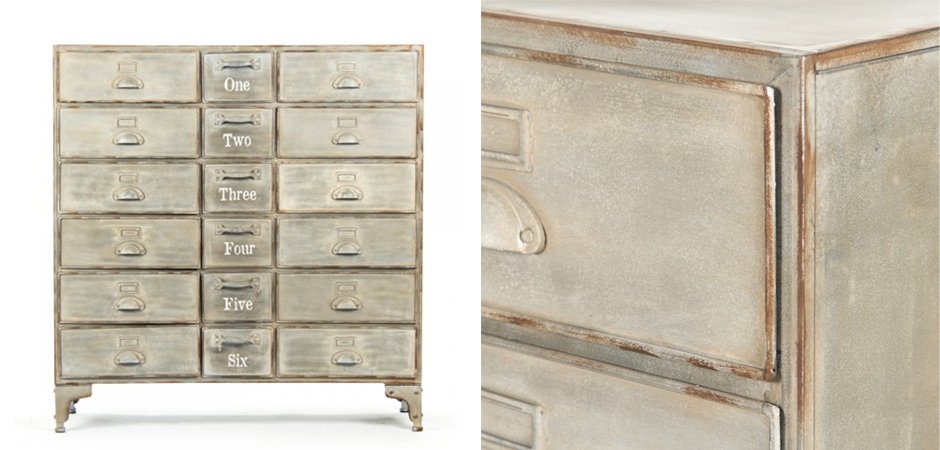Комод металлический в стиле лофт Oscar Drawer Cabinet Комод металлический в стиле лофт Oscar Drawer Cabinet - Loft-Concept в Твери