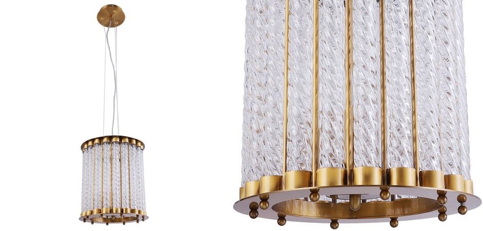 Люстра Glass Spirals Cylinder Люстра Glass Spirals Cylinder - Loft-Concept в Твери