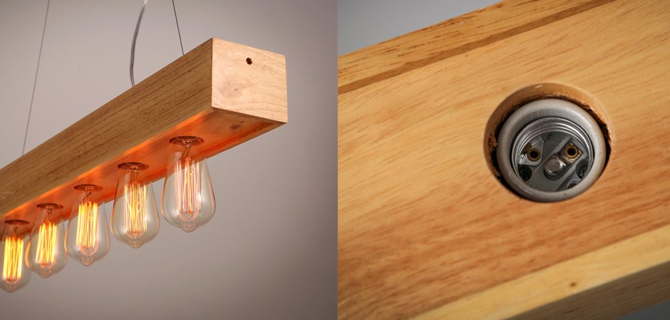 Люстра Loft Wooden Lighting Line Pendant - Loft-Concept в Твери