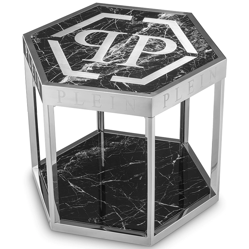 Приставной стол Philipp Plein Side Table Billionaire Chrome Хром Черный Мрамор Nero Приставной стол Philipp Plein Side Table Billionaire Chrome Хром Черный Мрамор Nero в Твери | Loft Concept