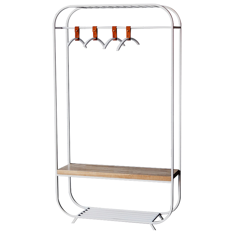 Рейл Hardin White Industrial Metal Rust Clothes Rail Белый Светлый дуб Рейл Hardin White Industrial Metal Rust Clothes Rail Белый Светлый дуб в Твери | Loft Concept
