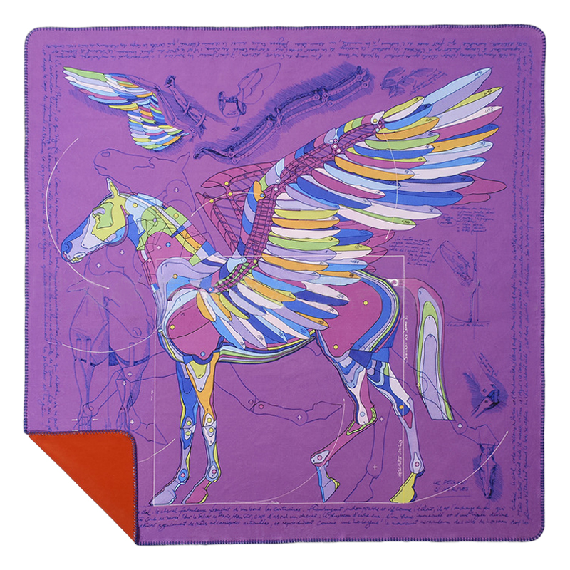 Плед Hermes Pegasus Purple Plaid Мульти Лиловый Плед Hermes Pegasus Purple Plaid Мульти Лиловый в Твери | Loft Concept