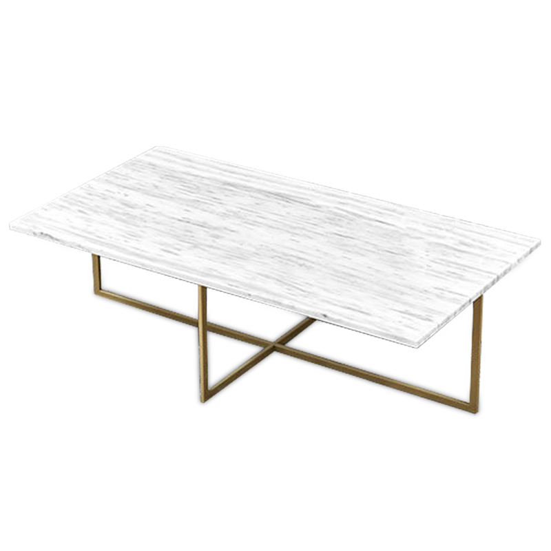 Кофейный стол Monson Coffee Table Белый Золотой Кофейный стол Monson Coffee Table Белый Золотой в Твери | Loft Concept