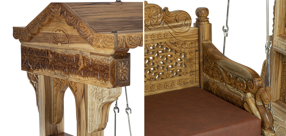 Большие Индийские качели из тика TEAK WOOD SWING Большие Индийские качели из тика TEAK WOOD SWING - Loft-Concept в Твери