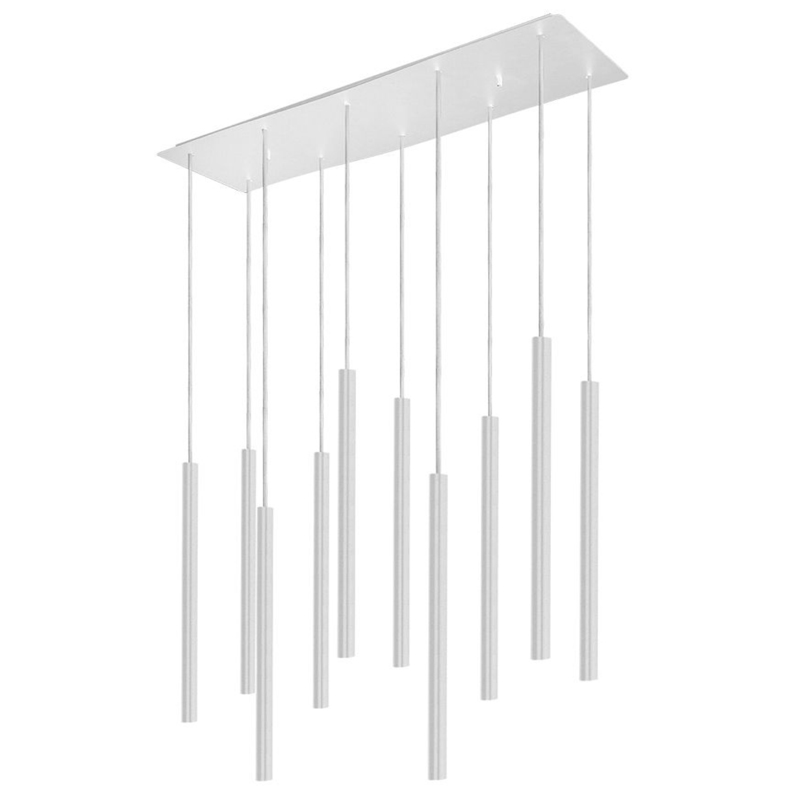 Светильник Trumpet Rectangle White 10 плафонов Белый Светильник Trumpet Rectangle White 10 плафонов Белый в Твери | Loft Concept