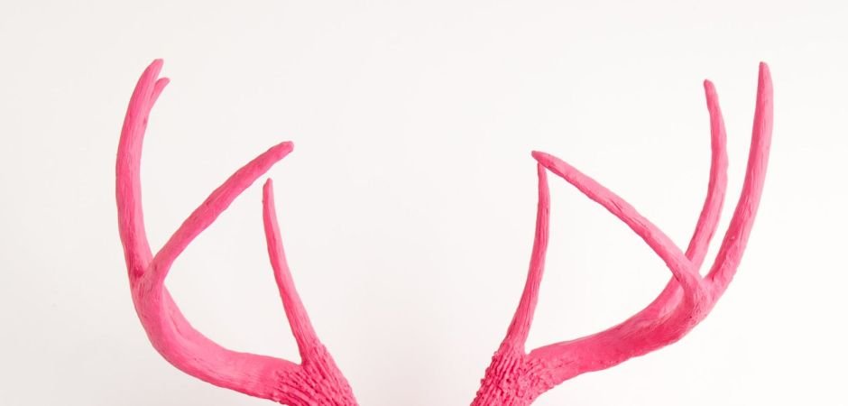 Голова оленя - Розовая - фото №1