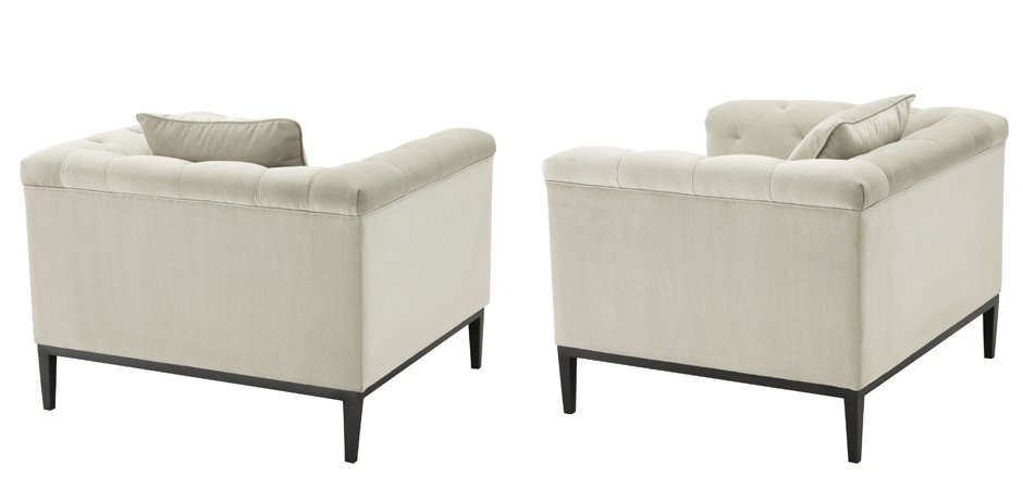 Кресло Eichholtz Chair Cesare Pebble grey Кресло Eichholtz Chair Cesare Pebble grey - Loft-Concept в Твери