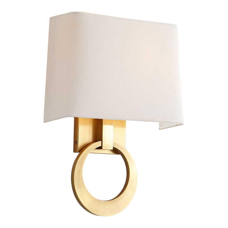Бра Dana Sconce Brass Ring Латунь Белый Бра Dana Sconce Brass Ring Латунь Белый в Твери | Loft Concept