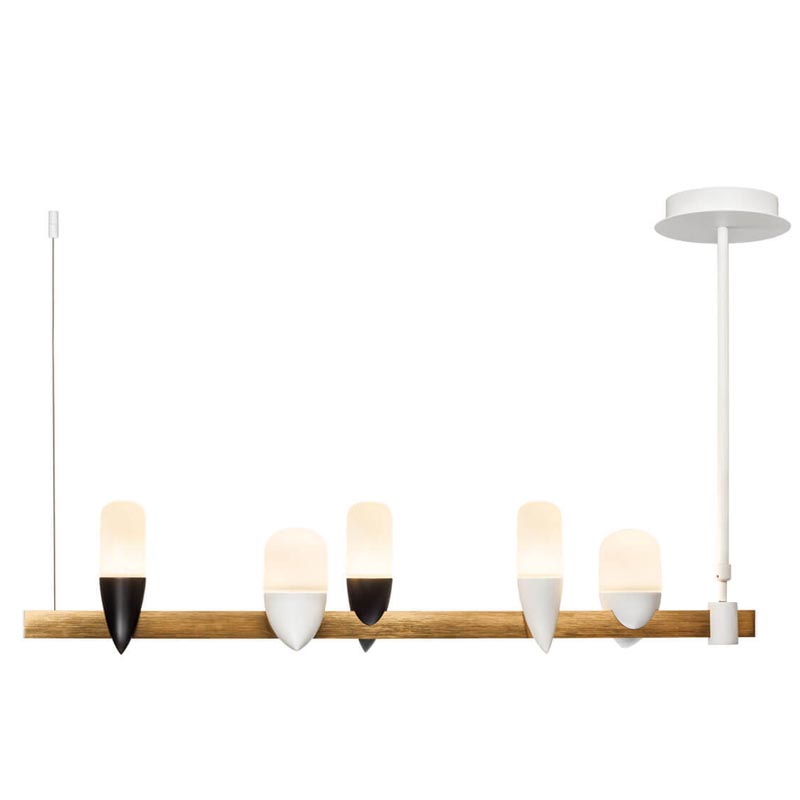Люстра Ebenezer Chandelier Linear white 85 Белый Латунь Люстра Ebenezer Chandelier Linear white 85 Белый Латунь в Твери | Loft Concept