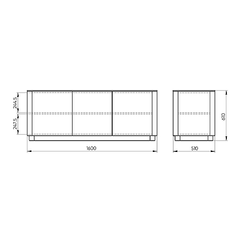 Тумба серо-бежевая с 3-мя дверцами Tammi  в Твери