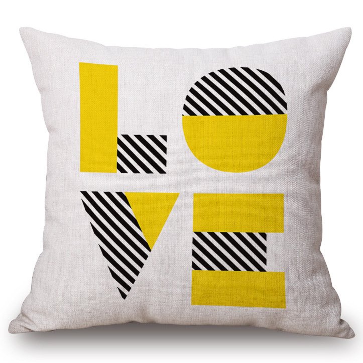 Декоративная подушка Yellow Love Декоративная подушка Yellow Love в Твери | Loft Concept