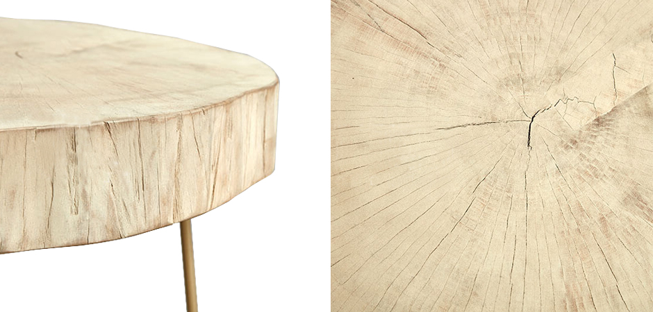 Комплект столиков Saw Cut Beige Wood Coffee Table Комплект столиков Saw Cut Beige Wood Coffee Table - Loft-Concept в Твери