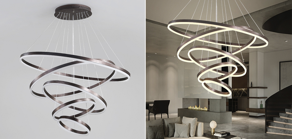 Люстра Ribbon Circles Chandelier Люстра Ribbon Circles Chandelier - Loft-Concept в Твери