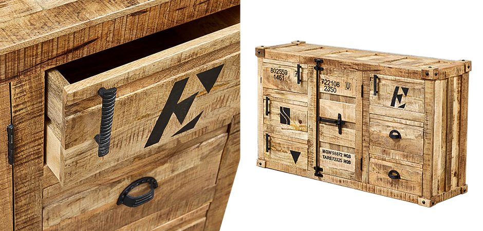 Комод деревянный в стиле Лофт Wooden Loft Box Commode Комод деревянный в стиле Лофт Wooden Loft Box Commode - Loft-Concept в Твери