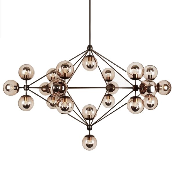 Люстра Modo Chandelier 21 Globes Дымчатый (Smoke) Люстра Modo Chandelier 21 Globes Дымчатый (Smoke) в Твери | Loft Concept