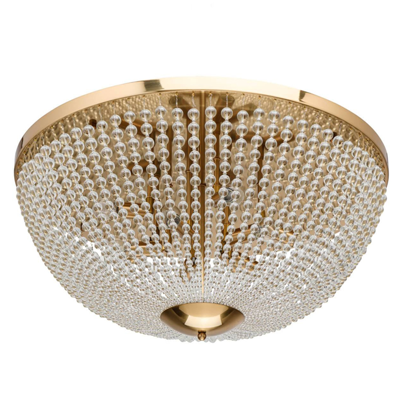 Потолочный светильник Virginia Clear Beads ceiling Gold L Золотой Прозрачное Стекло Потолочный светильник Virginia Clear Beads ceiling Gold L Золотой Прозрачное Стекло в Твери | Loft Concept