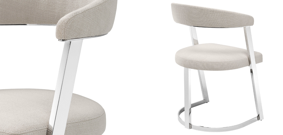 Стул Eichholtz Dining Chair Dexter Nickel Стул Eichholtz Dining Chair Dexter Nickel - Loft-Concept в Твери