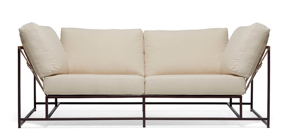 Двухместный диван Canvas & Copper Two Seat Sofa Двухместный диван Canvas & Copper Two Seat Sofa - Loft-Concept в Твери