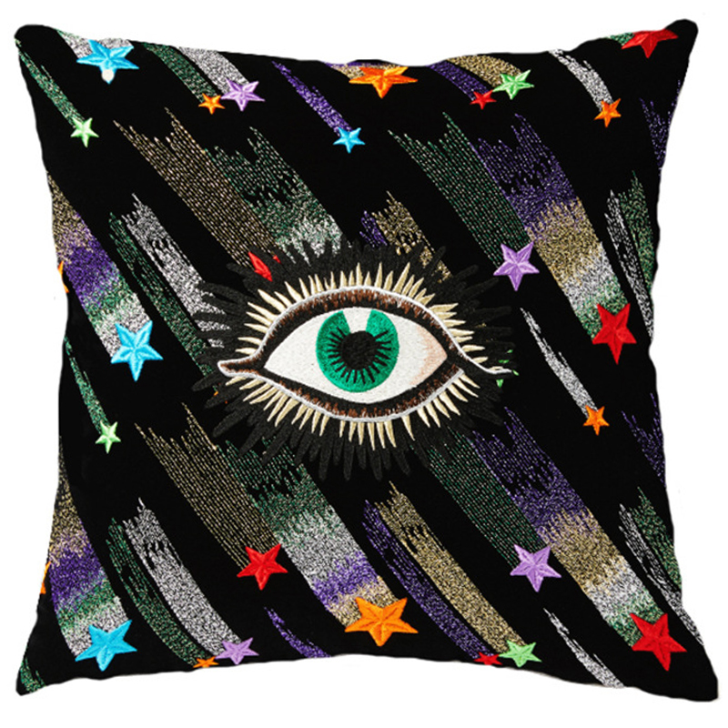 Декоративная подушка Стиль Gucci Starfall Eye Черный Мульти Декоративная подушка Стиль Gucci Starfall Eye Черный Мульти в Твери | Loft Concept