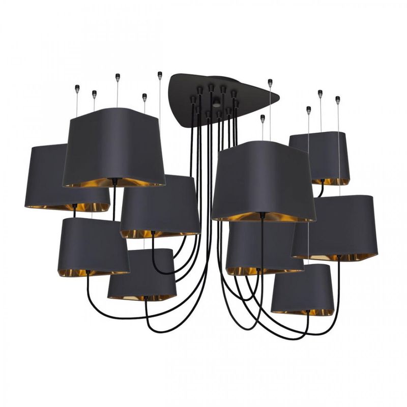 Люстра Designheure Lighting Black Grand Nuage10 плафонов Черный Золотой Люстра Designheure Lighting Black Grand Nuage10 плафонов Черный Золотой в Твери | Loft Concept