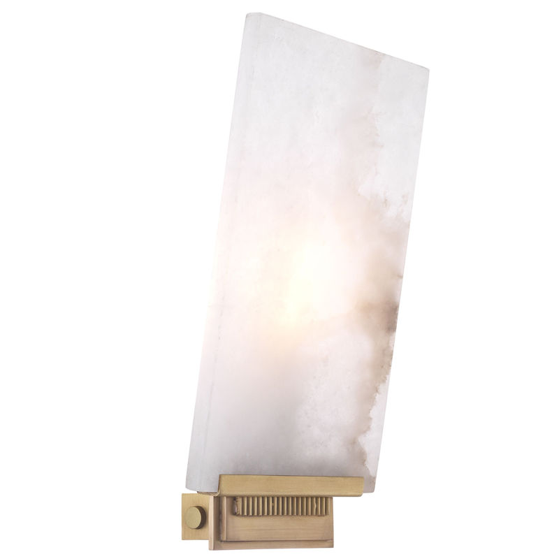 Бра Eichholtz Wall Lamp Mantra Латунь Античная полированная Белый Бра Eichholtz Wall Lamp Mantra Латунь Античная полированная Белый в Твери | Loft Concept