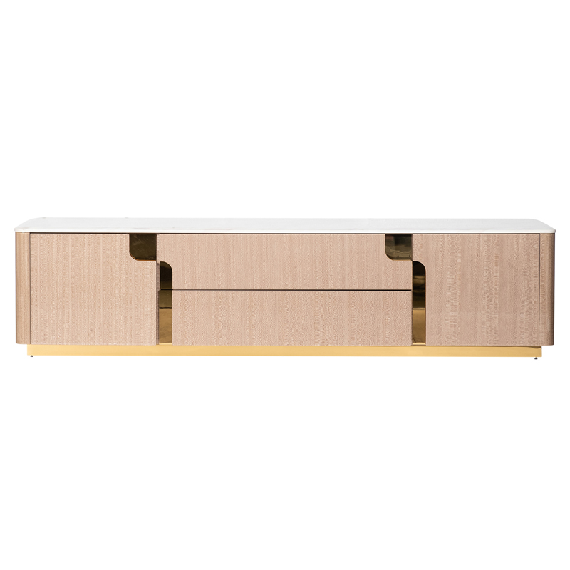 TV-тумба Bertran TV stand Латунь Бежевый Белый TV-тумба Bertran TV stand Латунь Бежевый Белый в Твери | Loft Concept