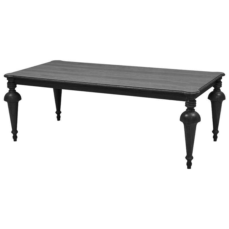 Обеденный деревянный стол Kelise Black Dinner Table Чёрный Черный Обеденный деревянный стол Kelise Black Dinner Table Чёрный Черный в Твери | Loft Concept