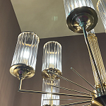 Люстра с 9-ю цилиндрическими стеклянными плафонами Jeanette варинант исполнения - 5 | Loft Concept в Твери