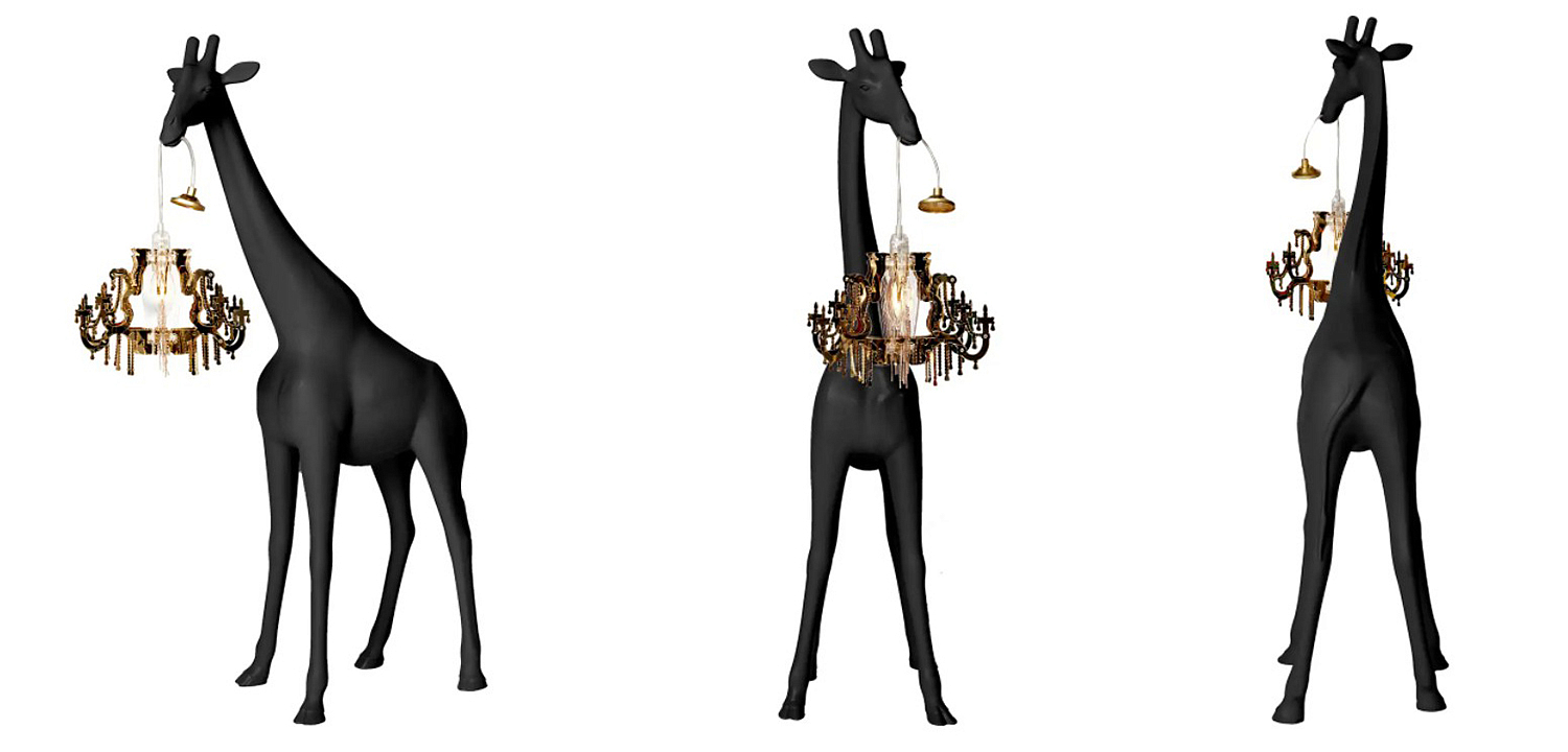 Настольная лампа черный жираф Black Giraffe Table Lamp Настольная лампа черный жираф Black Giraffe Table Lamp - Loft-Concept в Твери